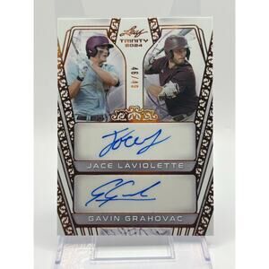 2024 Leaf Trinity Jace LaViolette Gavin Grahovac Dual Bronze Auto 46/49 SP Texas